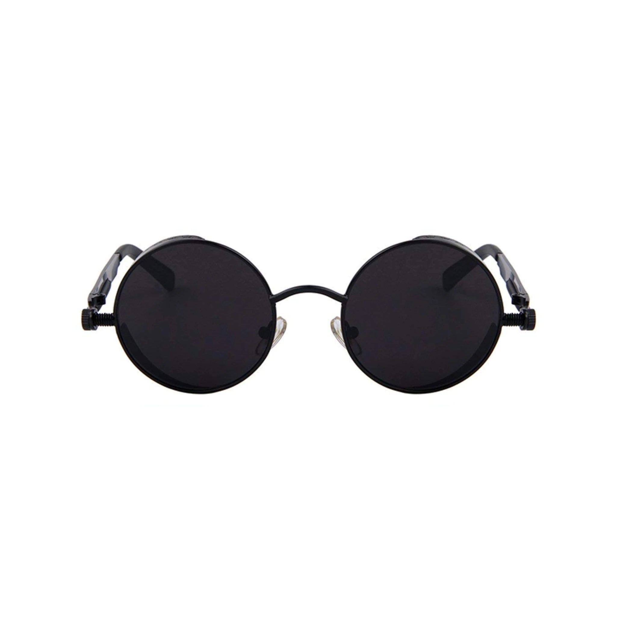 DISC Series Round Steampunk Sunglasses - Black DISC Series Round Steampunk Sunglasses - Black