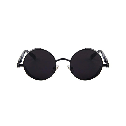 DISC Series Round Steampunk Sunglasses - Black