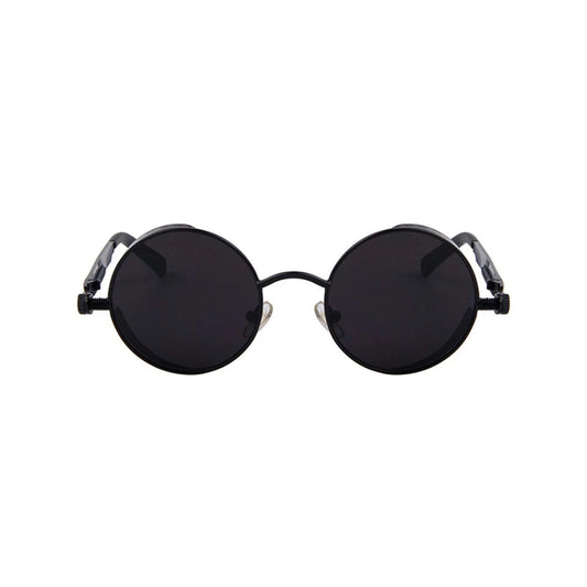 DISC Series Round Steampunk Sunglasses - Black
