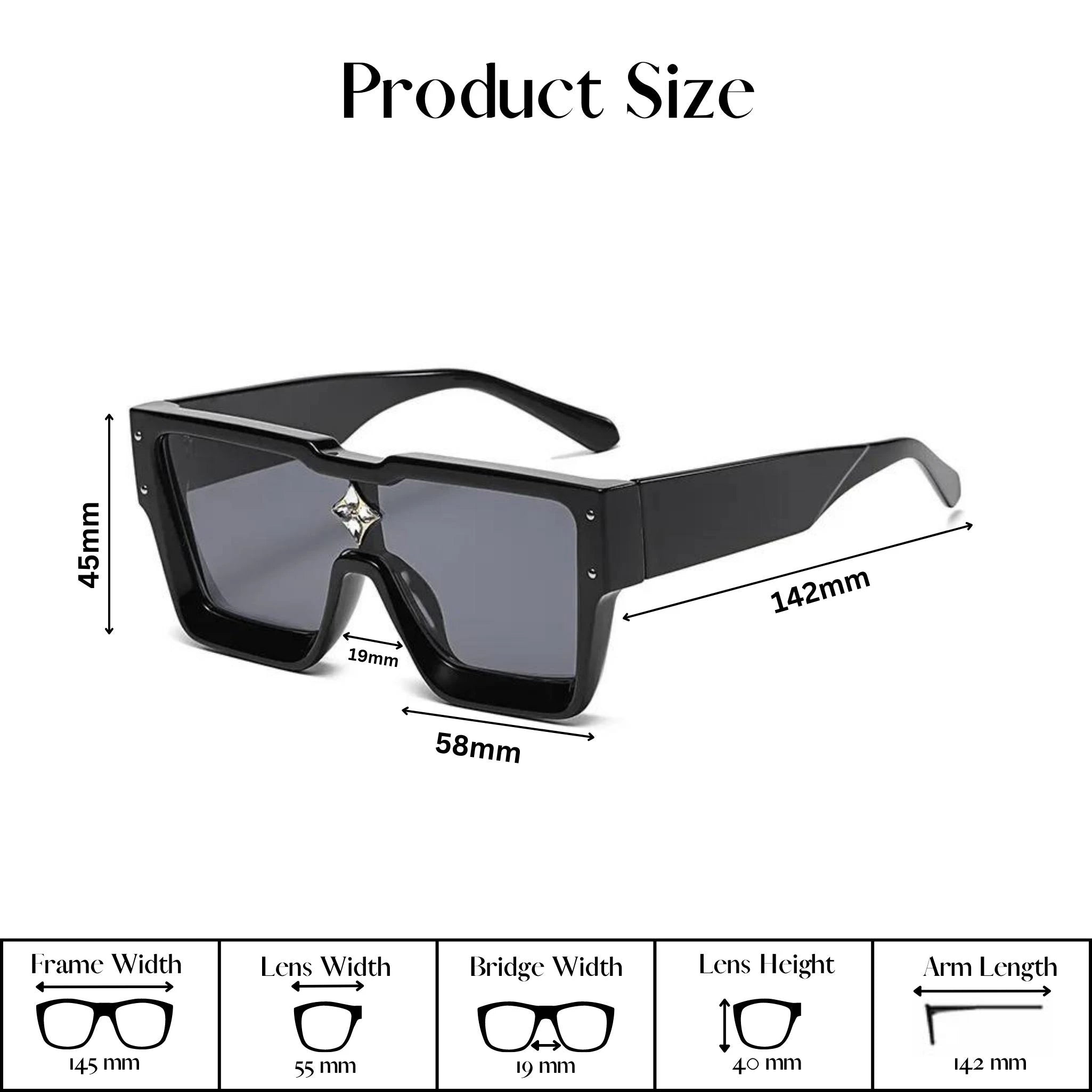 Monster Series Luxury Oversized Sunglasses - Matte Black Monster Series Luxury Oversized Sunglasses - Matte Black