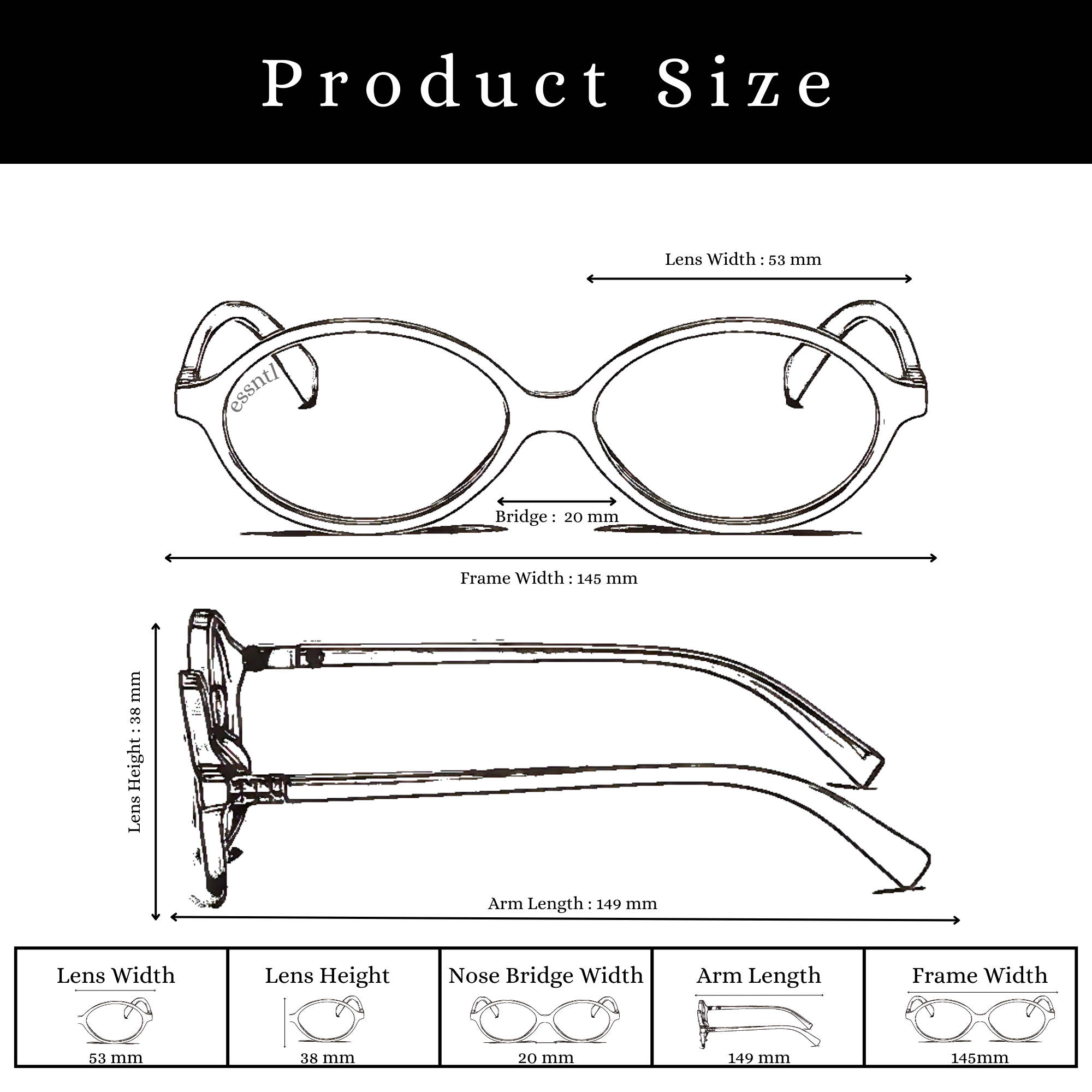 essntl series Retro Vintage 90s Oval Computer Glasses For Men & Women - Leopard Clear essntl series Retro Vintage 90s Oval Computer Glasses For Men & Women - Leopard Clear