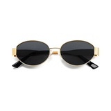 essntl Series Retro Oval Sunglasses For Women & Men - Gold Grey essntl Series Retro Oval Sunglasses For Women & Men - Gold Grey