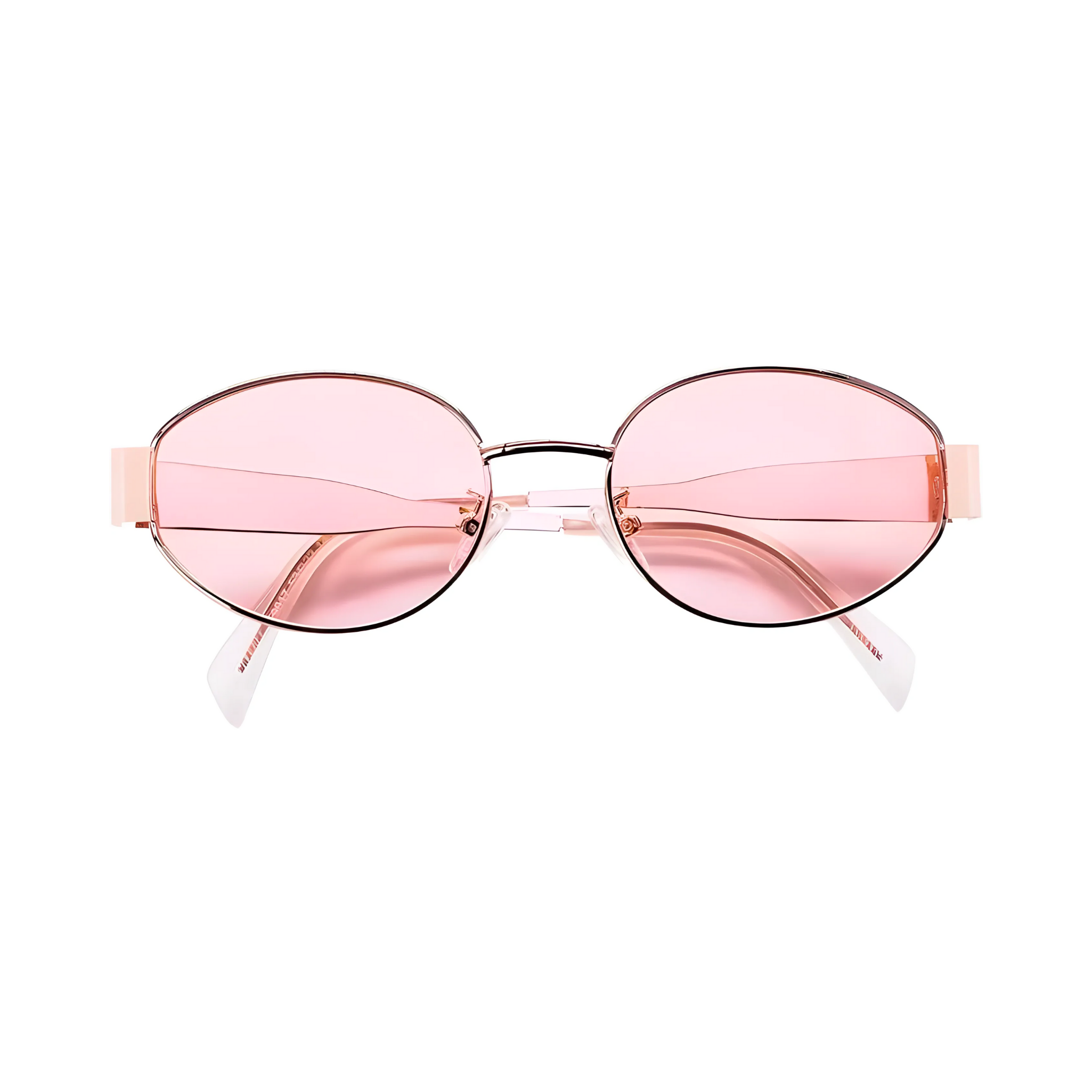 essntl Series Retro Oval Sunglasses For Women & Men - Gold Pink essntl Series Retro Oval Sunglasses For Women & Men - Gold Pink