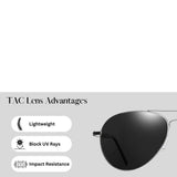 PoshPilot Klassic Series Polarized Aviator Sunglasses For Men & Women - Gun Frame Grey Lens PoshPilot Klassic Series Polarized Aviator Sunglasses For Men & Women - Gun Frame Grey Lens