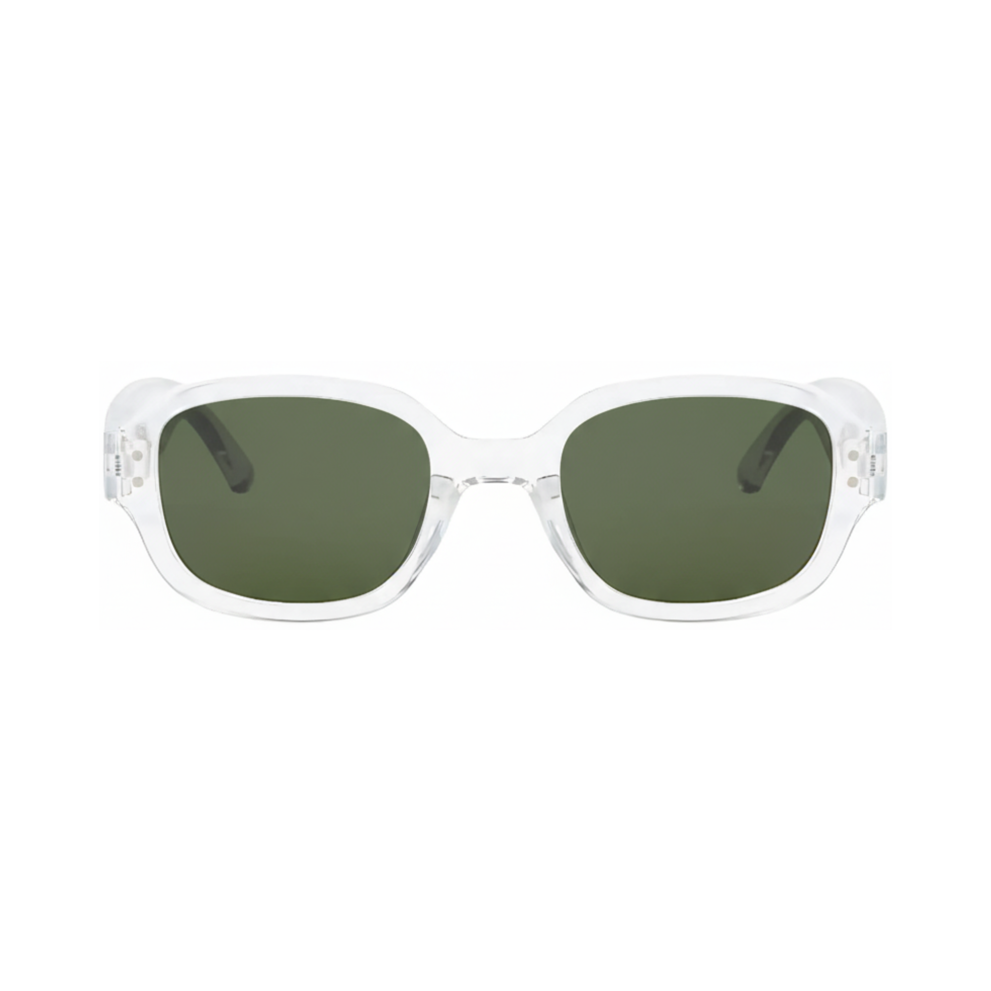 Dotted Series Retro Y2K Rectangle Polarized Sunglasses - Transparent Green Dotted Series Retro Y2K Rectangle Polarized Sunglasses - Transparent Green