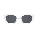 Dotted Series Retro Y2K Rectangle Polarized Sunglasses - Transparent Grey Dotted Series Retro Y2K Rectangle Polarized Sunglasses - Transparent Grey