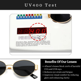 essntl Series Retro Oval Sunglasses For Women & Men - Gold Grey essntl Series Retro Oval Sunglasses For Women & Men - Gold Grey