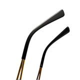 HautRim Series Rimless Square Unisex Sunglasses - Gold Frame Black Lenses HautRim Series Rimless Square Unisex Sunglasses - Gold Frame Black Lenses