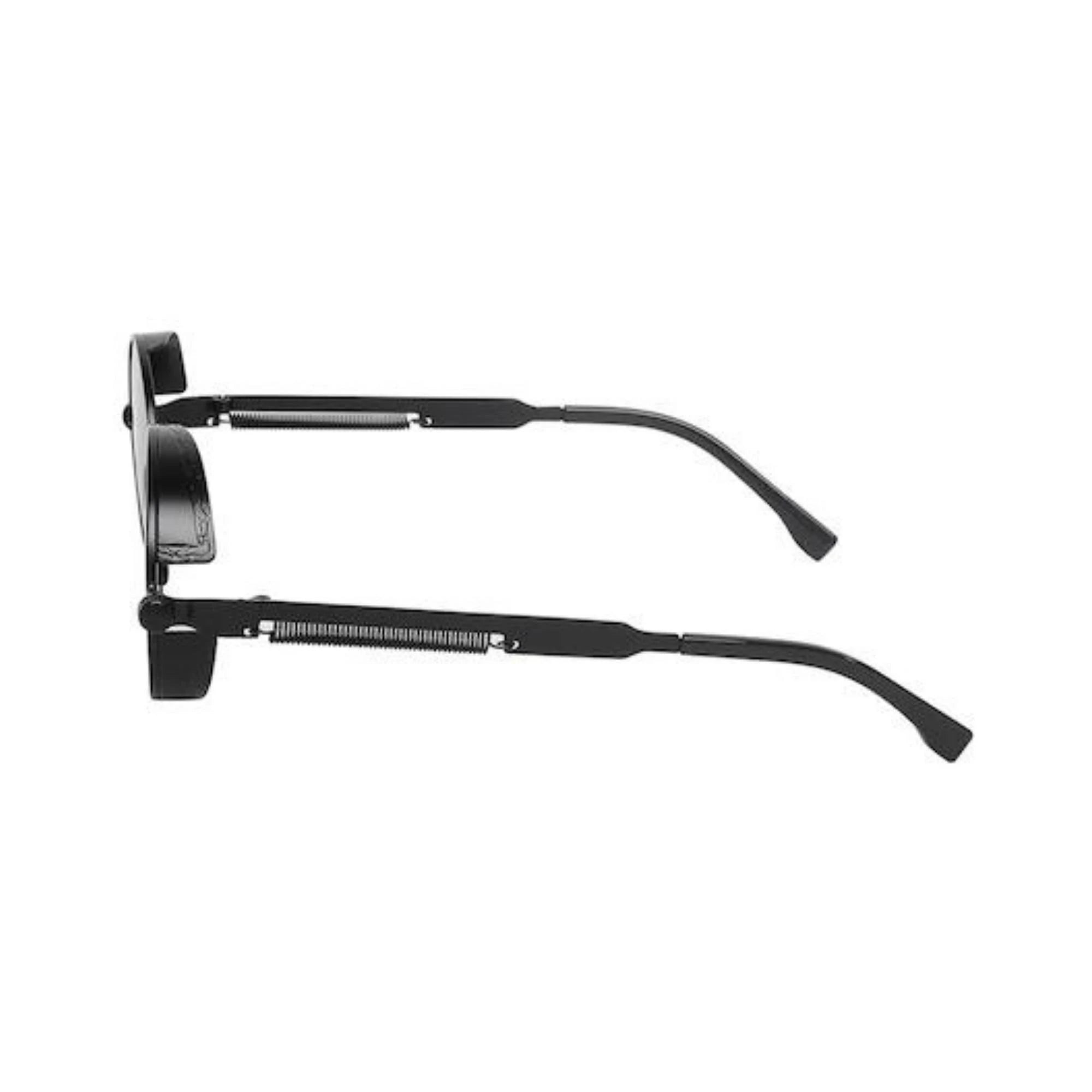 DISC Series Round Steampunk Sunglasses - Black DISC Series Round Steampunk Sunglasses - Black