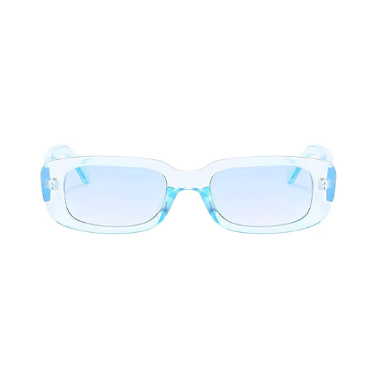 Rectro Series Retro Rectangular Sunglasses - Crystal Blue