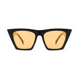 Flat Top Cateye Sunglasses For Women - Yellow Flat Top Cateye Sunglasses For Women - Yellow