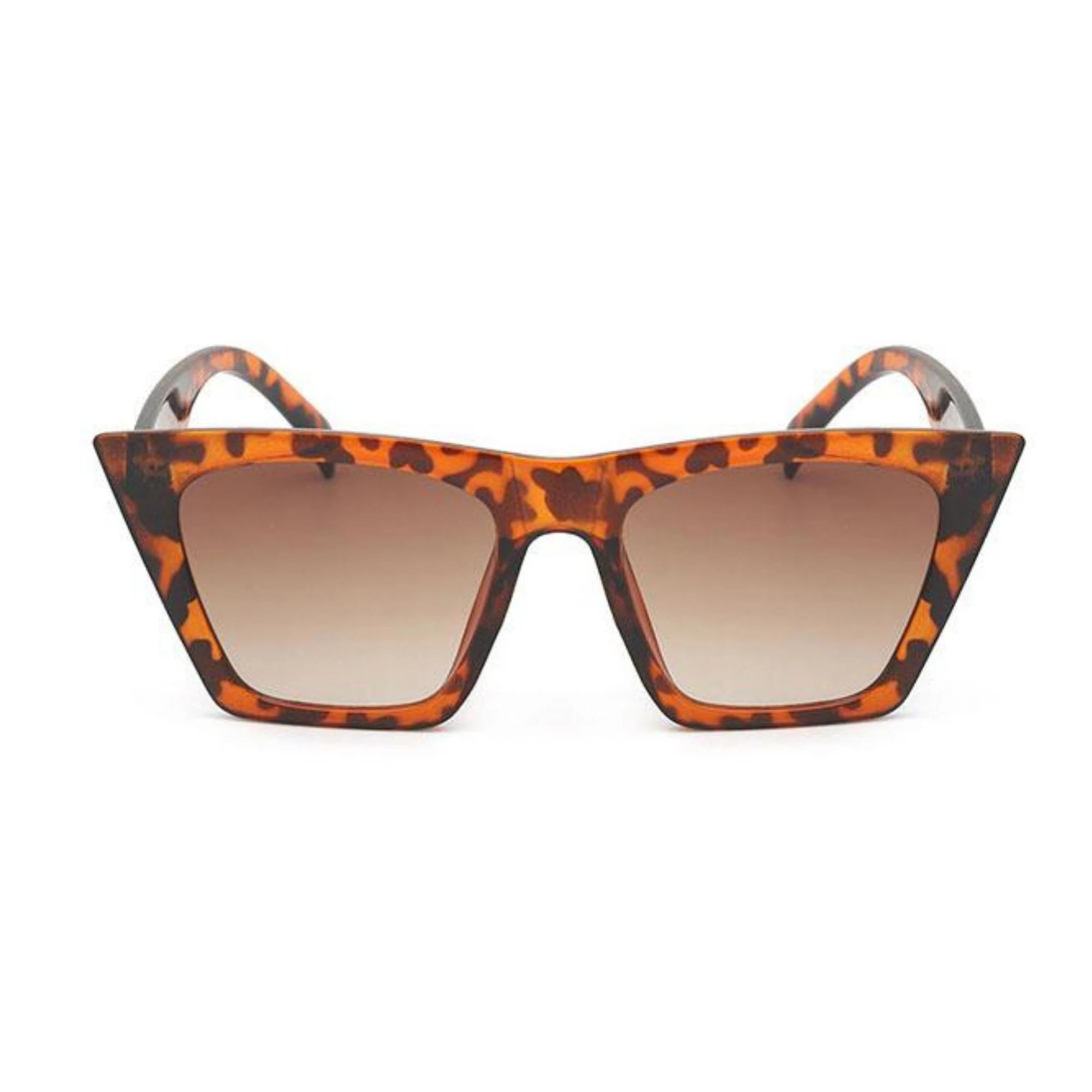 Flat Top Cateye Sunglasses For Women - Leopard Print Flat Top Cateye Sunglasses For Women - Leopard Print
