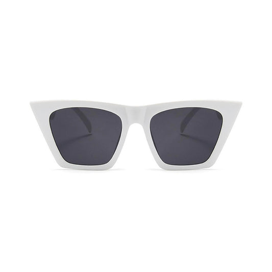 Flat Top Cateye Sunglasses For Women - White