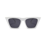 Flat Top Cateye Sunglasses For Women - White Flat Top Cateye Sunglasses For Women - White