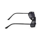 DISC Series Steampunk Side Shield Round Sunglasses - Black DISC Series Steampunk Side Shield Round Sunglasses - Black