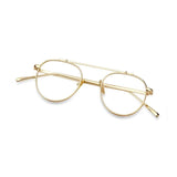 DISC Series Metal Frame Round Sunglasses - Gold Clear DISC Series Metal Frame Round Sunglasses - Gold Clear
