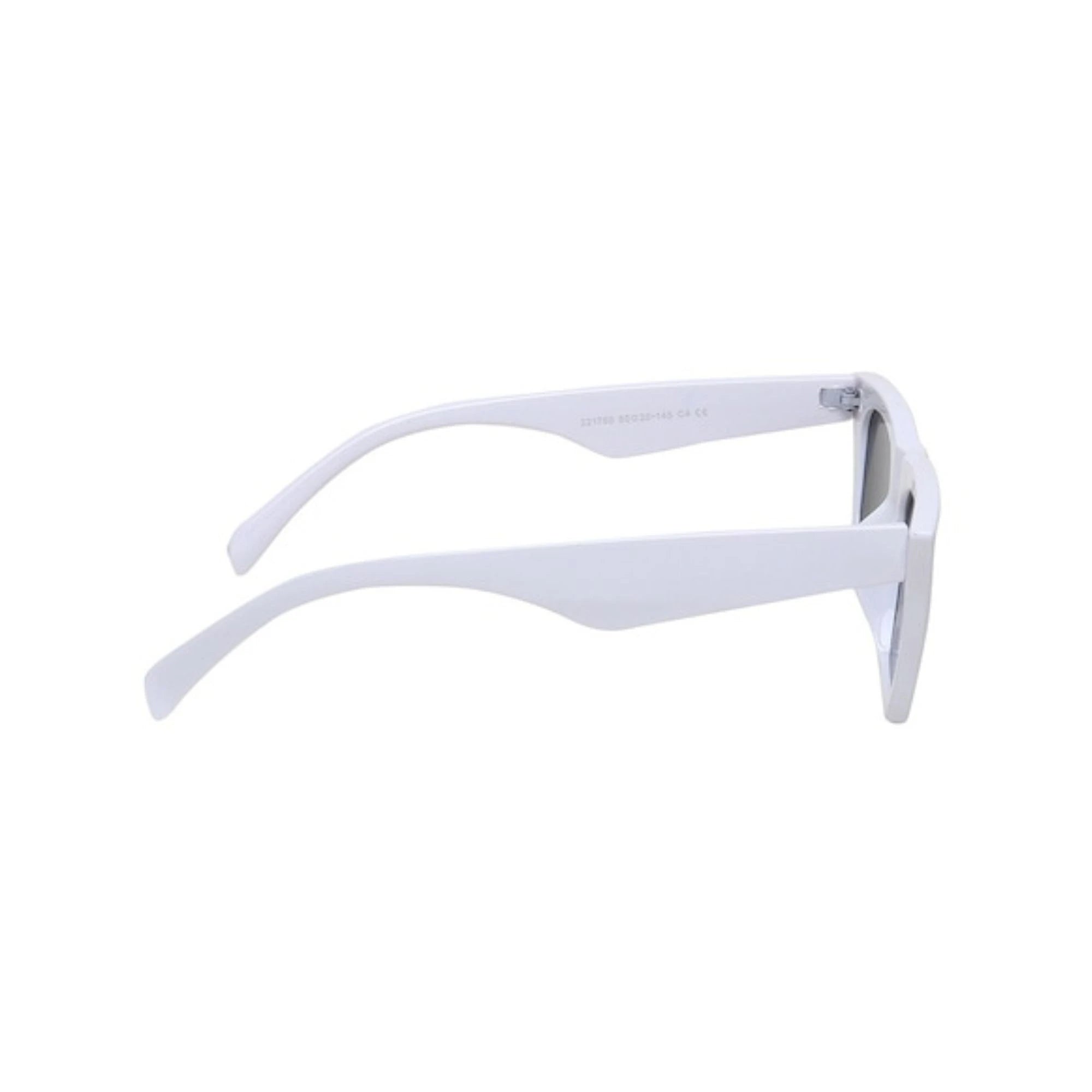 Flat Top Cateye Sunglasses For Women - White Flat Top Cateye Sunglasses For Women - White