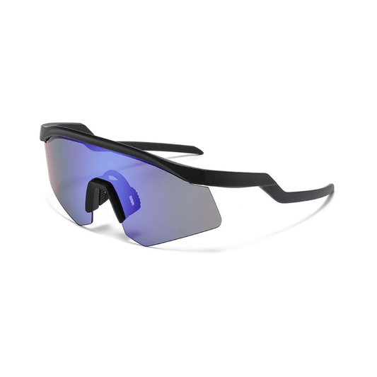 Xplorer Half-Rim Sports Sunglasses - Black Blue