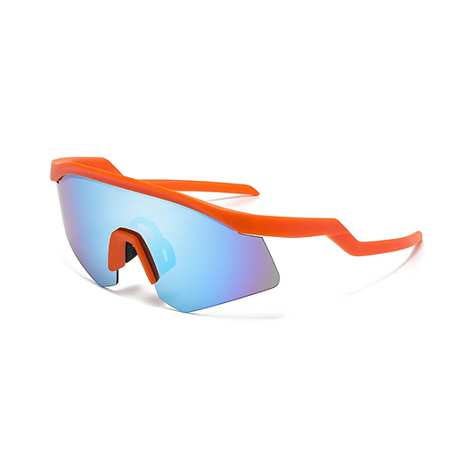 Xplorer Half-Rim Sports Sunglasses - Orange Blue