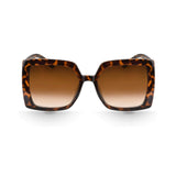 Royal Series Oversized Square Sunglasses For Women - Leopard Print Royal Series Oversized Square Sunglasses For Women - Leopard Print