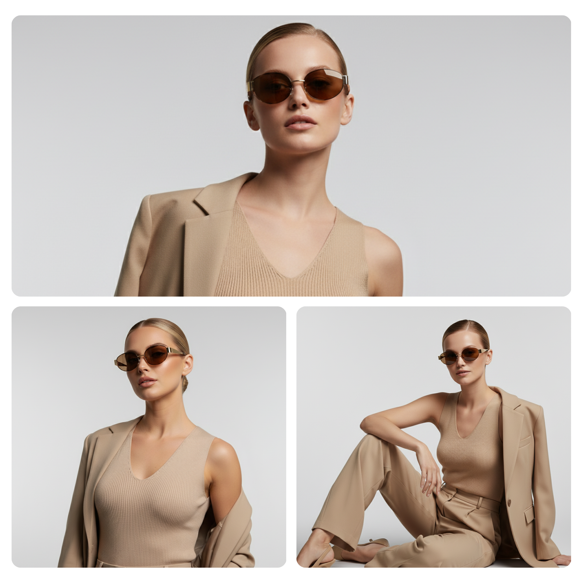 essntl Series Retro Oval 90s Sunglasses For Men & Women Wild Edit - Wild Mocha essntl Series Retro Oval 90s Sunglasses For Men & Women Wild Edit - Wild Mocha