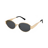 essntl Series Retro Oval Sunglasses For Women & Men - Gold Grey essntl Series Retro Oval Sunglasses For Women & Men - Gold Grey