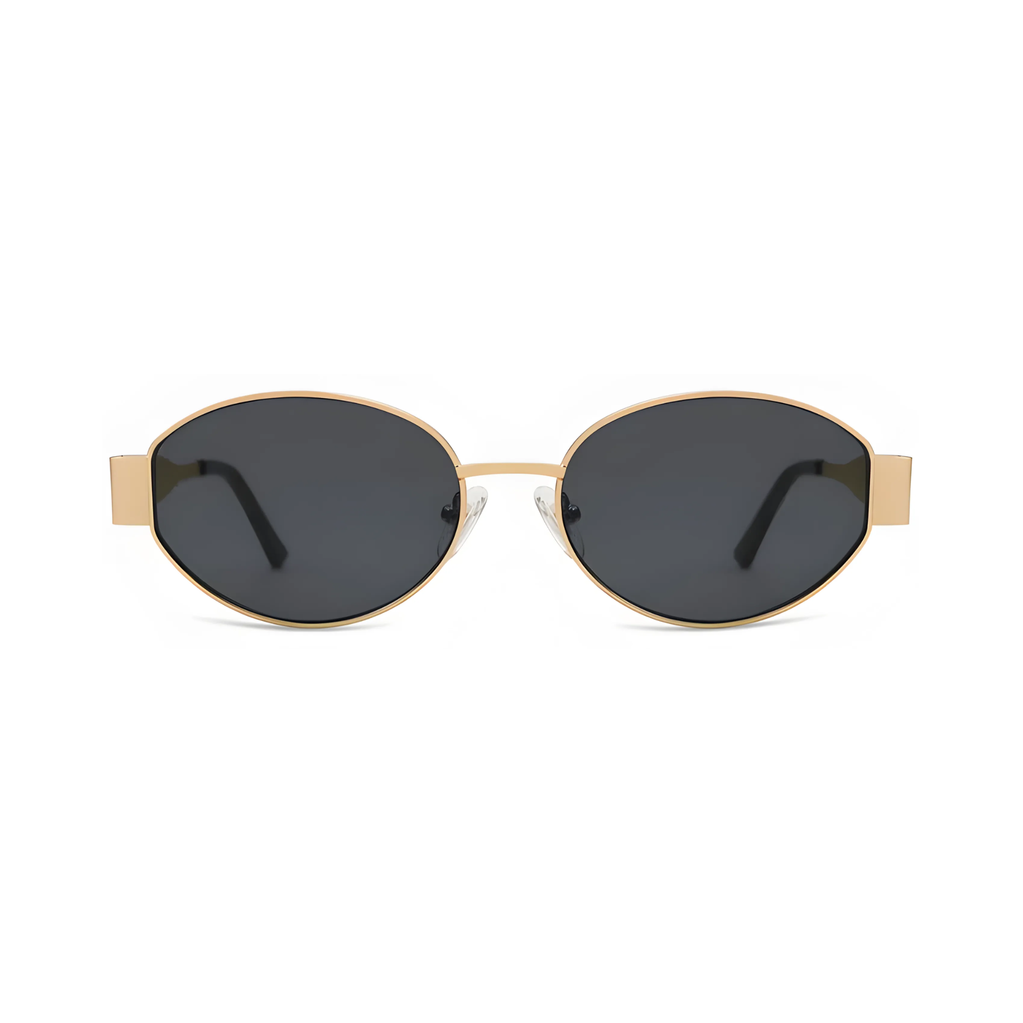 essntl Series Retro Oval Sunglasses For Women & Men - Gold Grey essntl Series Retro Oval Sunglasses For Women & Men - Gold Grey