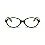 essntl series Retro Vintage 90s Oval Computer Glasses For Women - Green Leopard essntl series Retro Vintage 90s Oval Computer Glasses For Women - Green Leopard