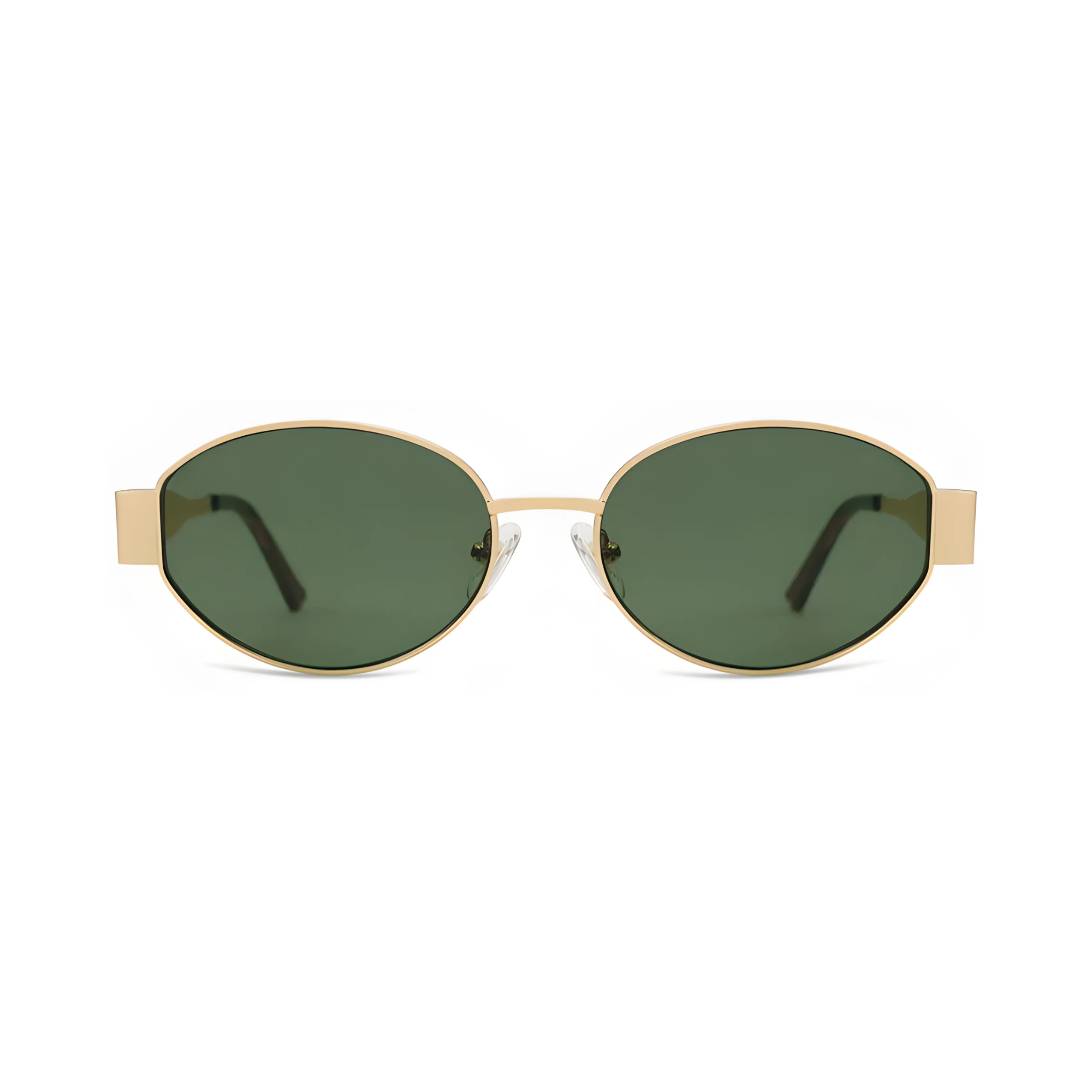 essntl Series Retro Oval Sunglasses For Women & Men - Gold Green essntl Series Retro Oval Sunglasses For Women & Men - Gold Green