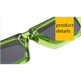 Futuristic Series Street Wear Y2K Rectangle Sunglasses - Neon Green Futuristic Series Street Wear Y2K Rectangle Sunglasses - Neon Green
