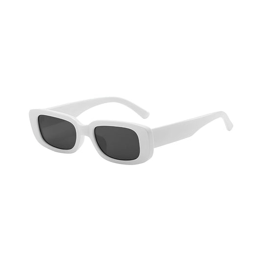 Rectro Series Retro Rectangular Sunglasses - White