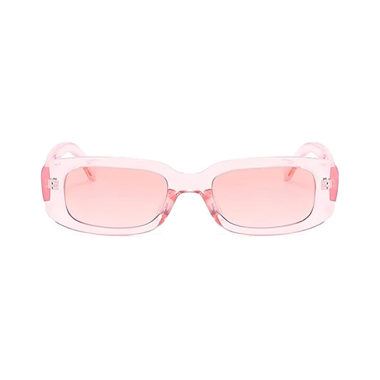 Rectro Series Retro Rectangular Sunglasses - Crystal Pink