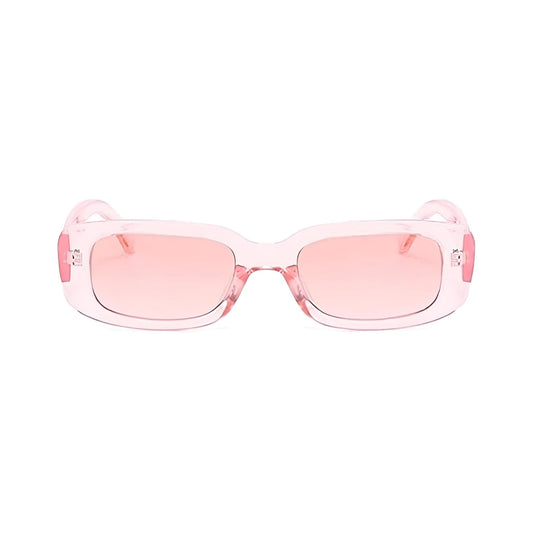 Rectro Series Retro Rectangular Sunglasses - Crystal Pink