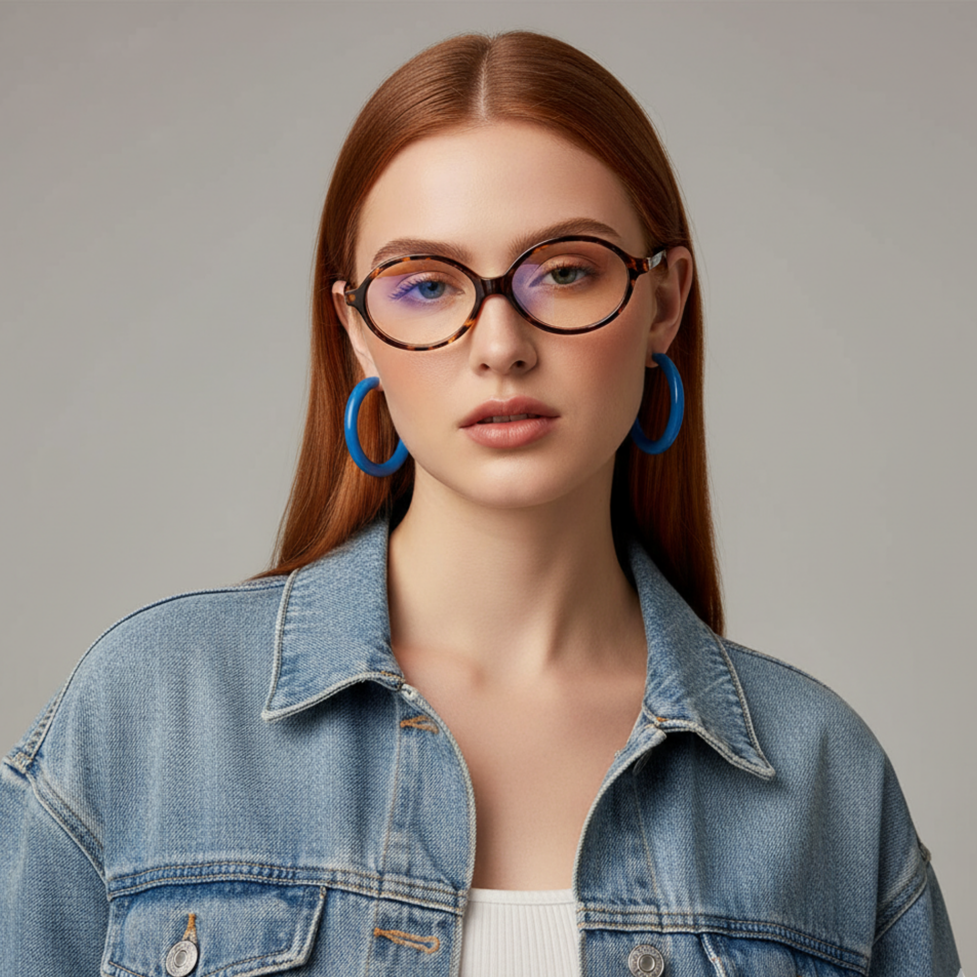 essntl series Retro Vintage 90s Oval Computer Glasses For Men & Women - Leopard Clear essntl series Retro Vintage 90s Oval Computer Glasses For Men & Women - Leopard Clear