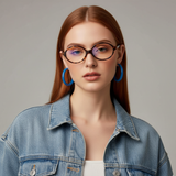 essntl series Retro Vintage 90s Oval Computer Glasses For Men & Women - Leopard Clear essntl series Retro Vintage 90s Oval Computer Glasses For Men & Women - Leopard Clear
