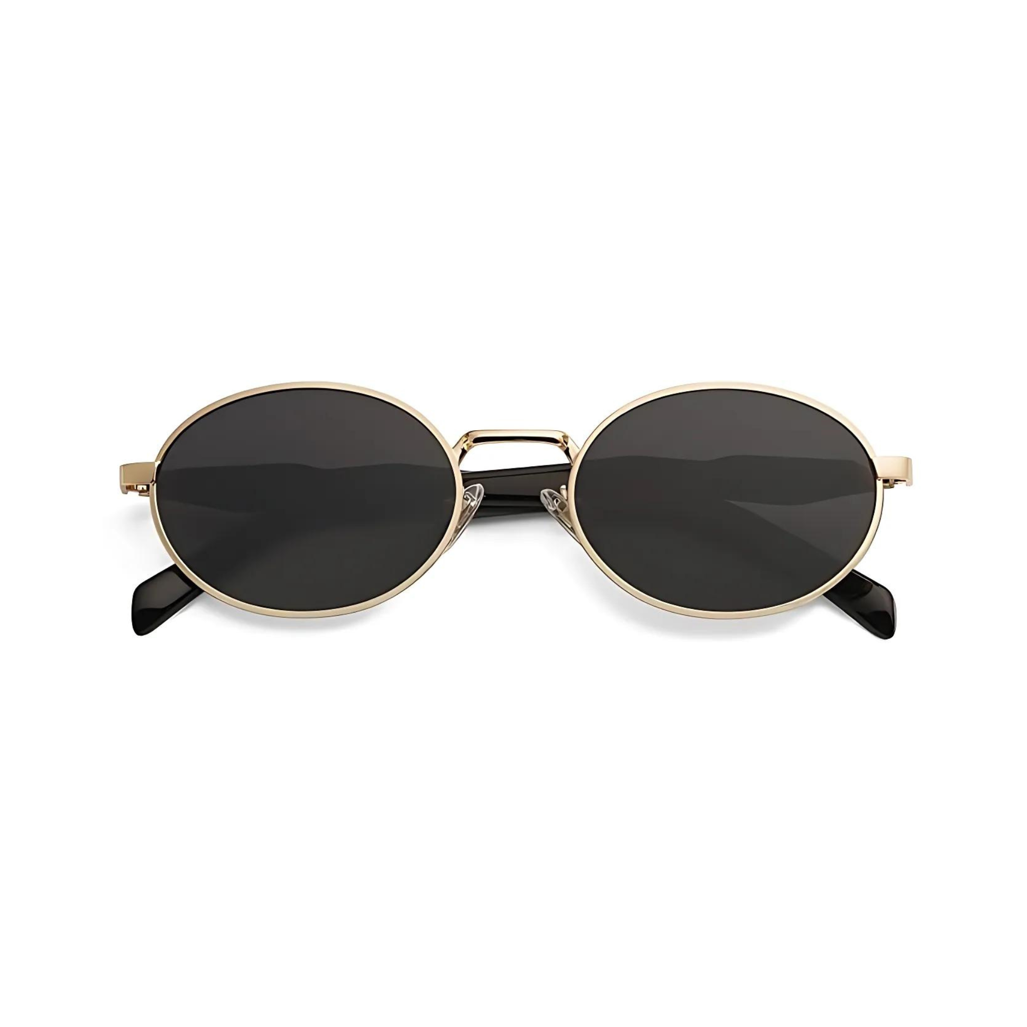 essntl Series Retro Oval Sunglasses For Men & Women - Golden Ash essntl Series Retro Oval Sunglasses For Men & Women - Golden Ash