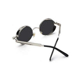 DISC Series Round Steampunk Sunglasses - Silver Frame Silver Mirrored Lens DISC Series Round Steampunk Sunglasses - Silver Frame Silver Mirrored Lens