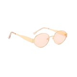 essntl Series Retro Oval Sunglasses For Women & Men - Gold Pink essntl Series Retro Oval Sunglasses For Women & Men - Gold Pink