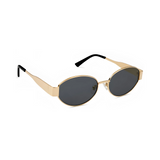 essntl Series Retro Oval Sunglasses For Women & Men - Gold Grey essntl Series Retro Oval Sunglasses For Women & Men - Gold Grey