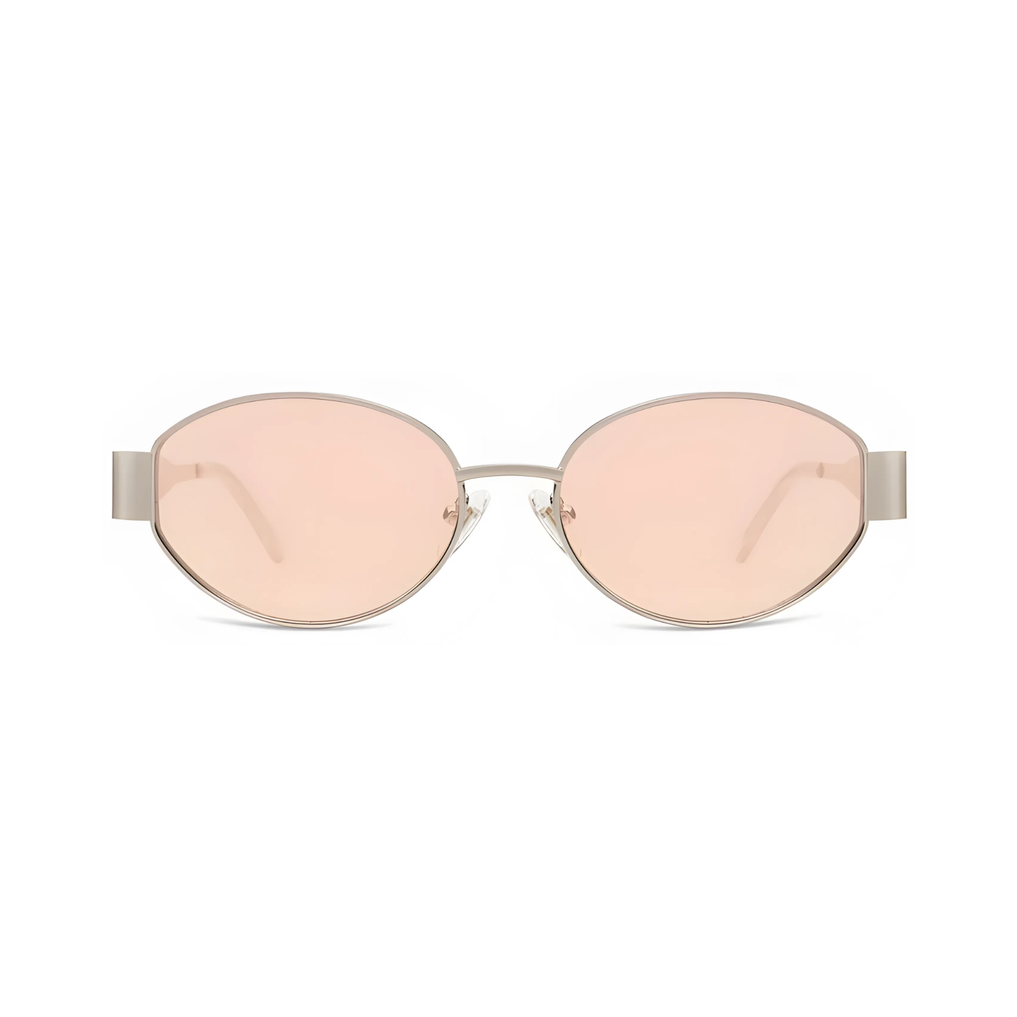 essntl Series Retro Oval Sunglasses For Women & Men - Gold Pink essntl Series Retro Oval Sunglasses For Women & Men - Gold Pink