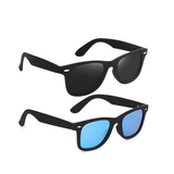Klassic Series Polarized Wayfarer Sunglasses For Men & Women - (Grey & Blue Mirrored Lenses) Klassic Series Polarized Wayfarer Sunglasses For Men & Women - (Grey & Blue Mirrored Lenses)