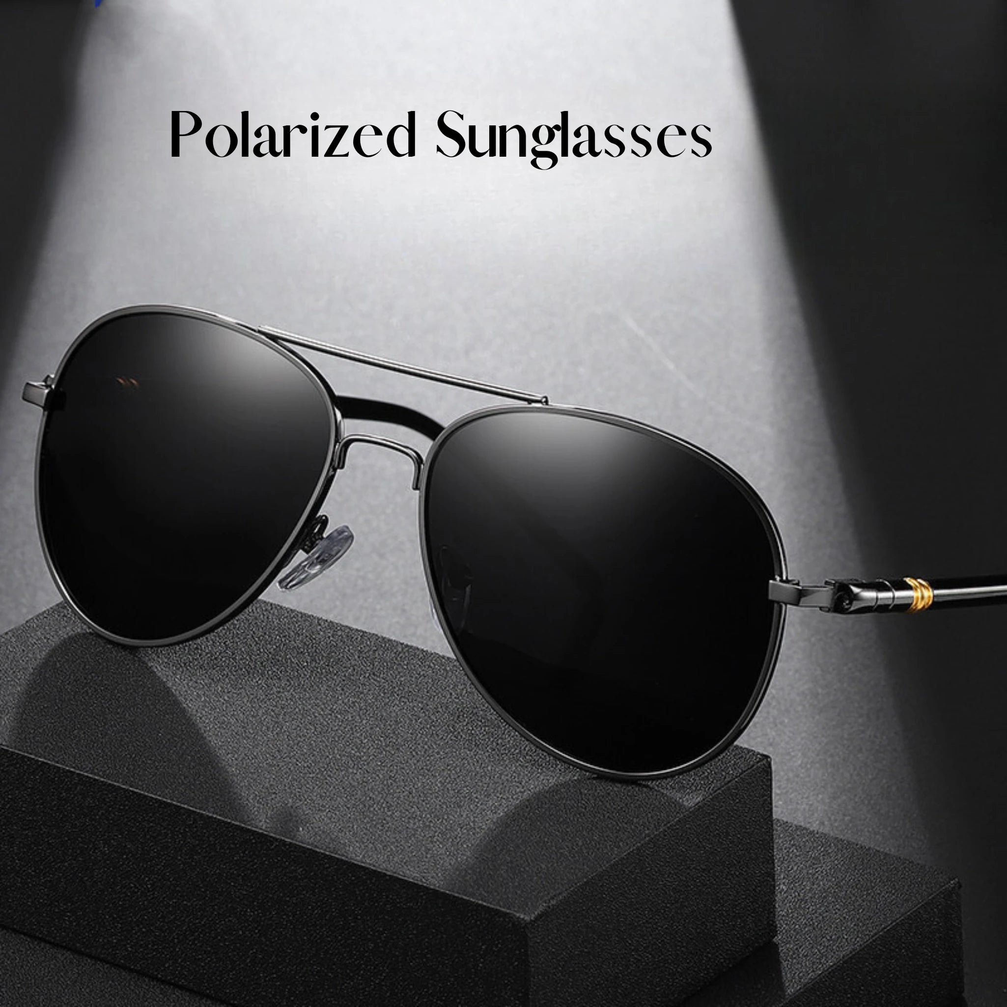 PoshPilot Klassic Series Day & Night Driving Aviator Sunglasses For Men & Women - Black & Yellow PoshPilot Klassic Series Day & Night Driving Aviator Sunglasses For Men & Women - Black & Yellow