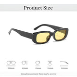 Rectro Series Retro Rectangular Sunglasses - Black-Yellow Rectro Series Retro Rectangular Sunglasses - Black-Yellow