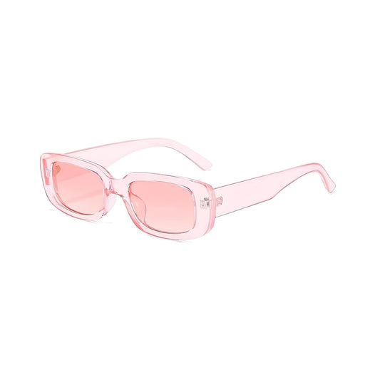 Rectro Series Retro Rectangular Sunglasses - Crystal Pink