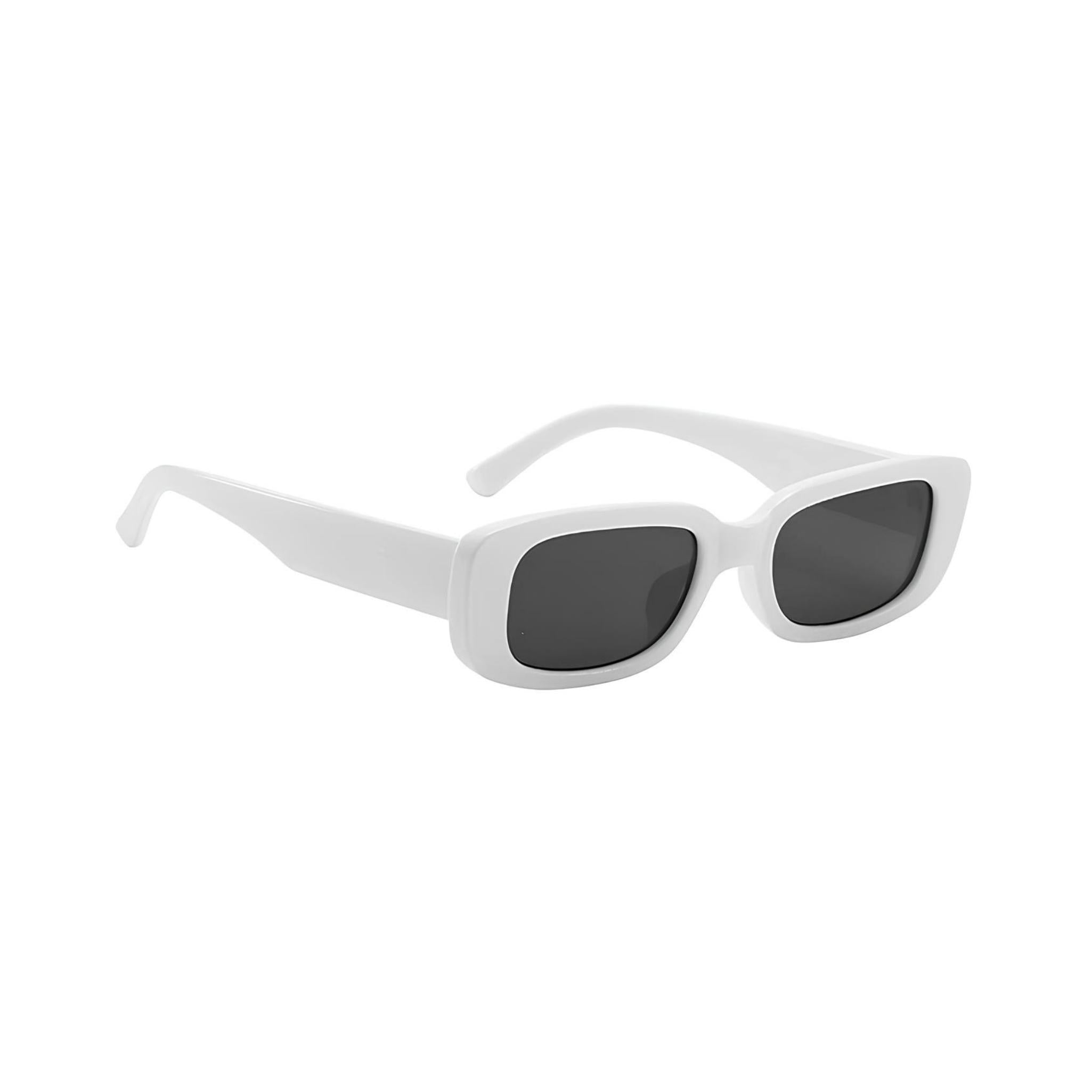 Rectro Series Retro Rectangular Sunglasses - White Rectro Series Retro Rectangular Sunglasses - White