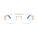 HautRim Series Rimless Square Unisex Computer Glasses (Zero Power) HautRim Series Rimless Square Unisex Computer Glasses (Zero Power)