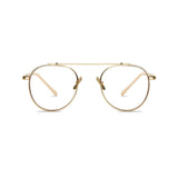 DISC Series Metal Frame Round Sunglasses - Gold Clear DISC Series Metal Frame Round Sunglasses - Gold Clear