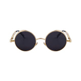 DISC Series Round Steampunk Sunglasses - Gold Black DISC Series Round Steampunk Sunglasses - Gold Black