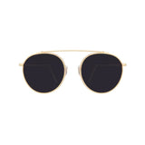 DISC Series Metal Frame Round Sunglasses - Gold Black DISC Series Metal Frame Round Sunglasses - Gold Black