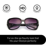 Royal Series Oval Oversized Sunglasses For Women - Black Royal Series Oval Oversized Sunglasses For Women - Black